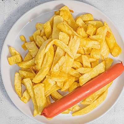 Saveloy & Chips